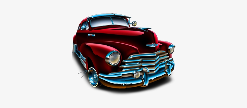 Lowrider - Red Rose (pink) Cross Hot Rod By Artist Bernard Oliver, transparent png download