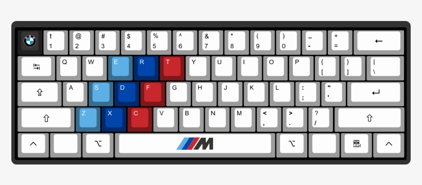 M Power By Skeletor 61-key Custom Mechanical Keyboard - Leopold Compact Keyboard English Ascii Array 66 Key, transparent png download
