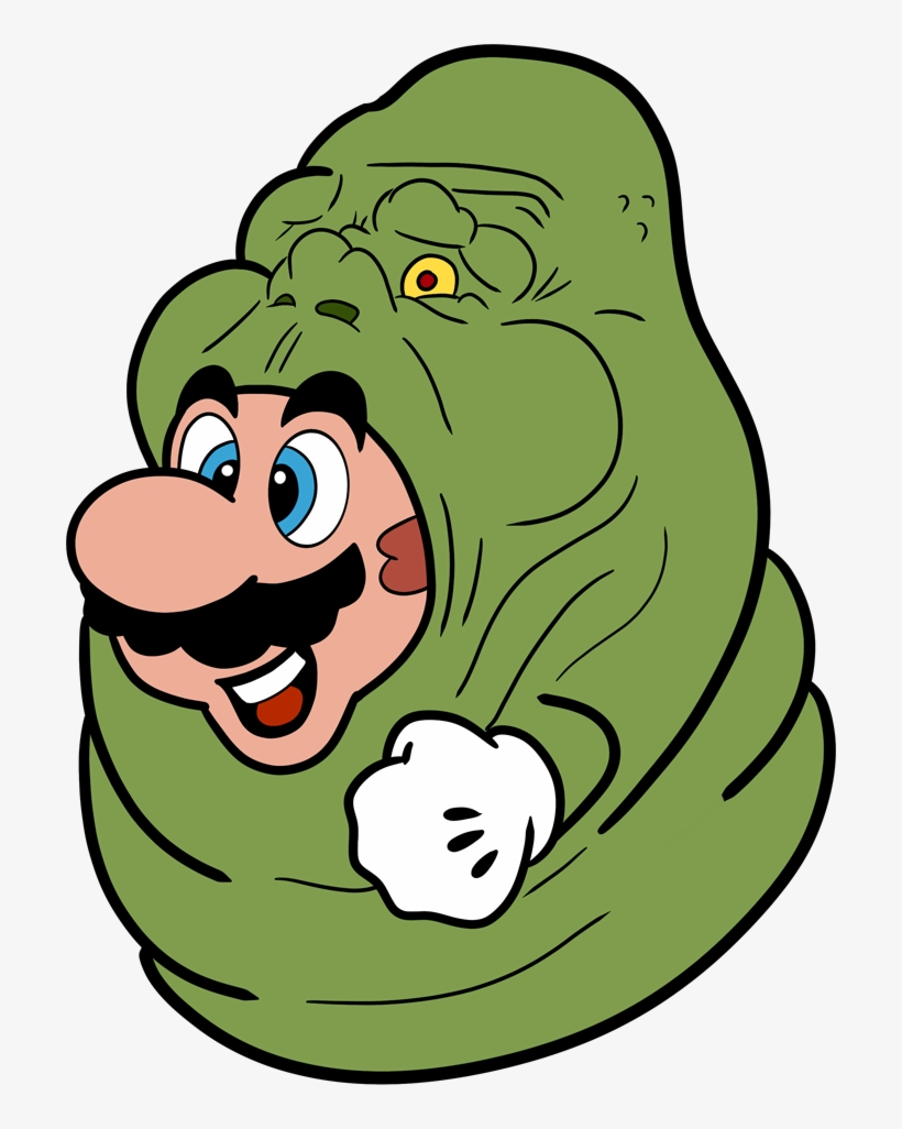 Slimer Drawing Cartoon - Mario Series, transparent png download