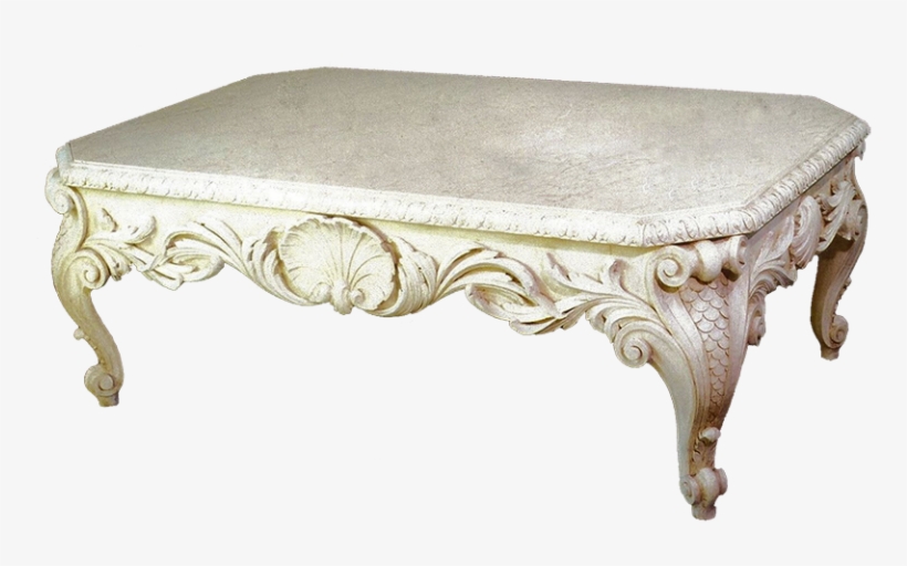 Carved Shell Coffee Table For Amanda Murray - Coffee Table, transparent png download
