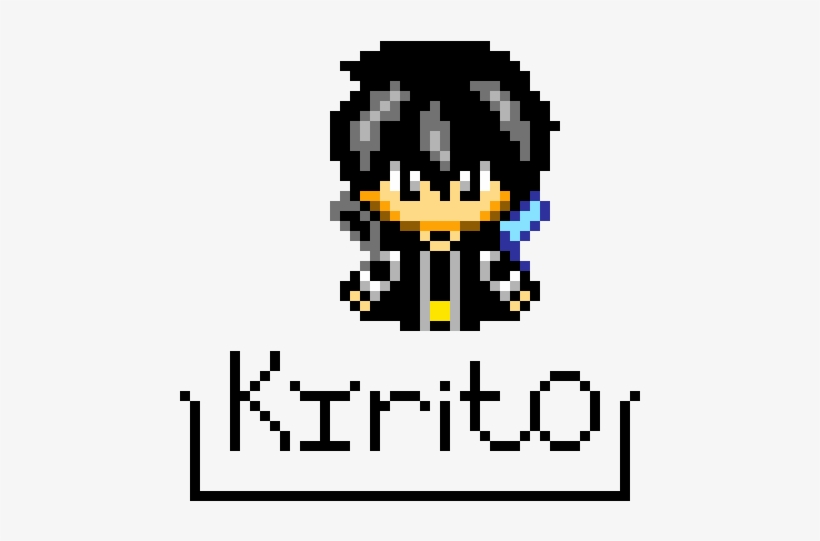 Sword Art Online - Sword Art Kirito Pixel Art, transparent png download