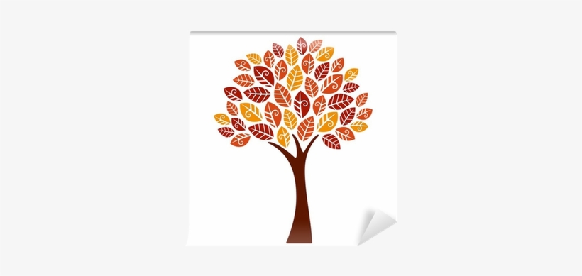 Style And Apply Autumn Leaves Tree Wall Decal, transparent png download