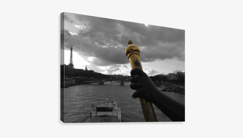 Paris Gold Horizon Splash Canvas Print - Photograph, transparent png download