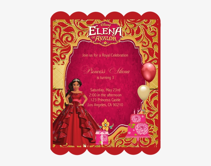 Princess Elena Of Avalor Party Keepsake Bottle Invitation - Princess Elena Of Avalor Invitation, transparent png download