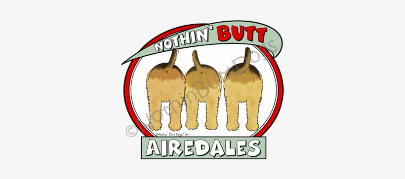 Nothin' Butt Airedales Light Colored T-shirts - Nothin' Butt An Airedale Xmas Greeting Cards-10 Pk, transparent png download