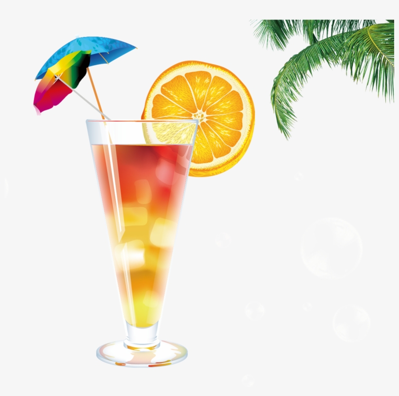 Cocktail Juice Mojito Screwdriver Tequila Sunrise Glass - Tequila Sunrise Cocktail Painting, transparent png download