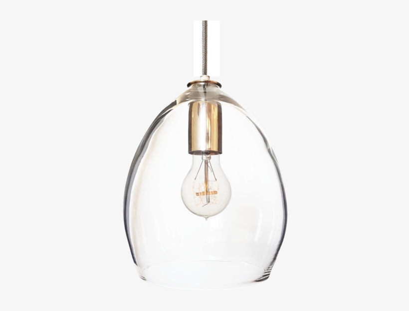 Clear Hand Blown Glass Orb Pendant Light- Usa Made - Pendant Light, transparent png download