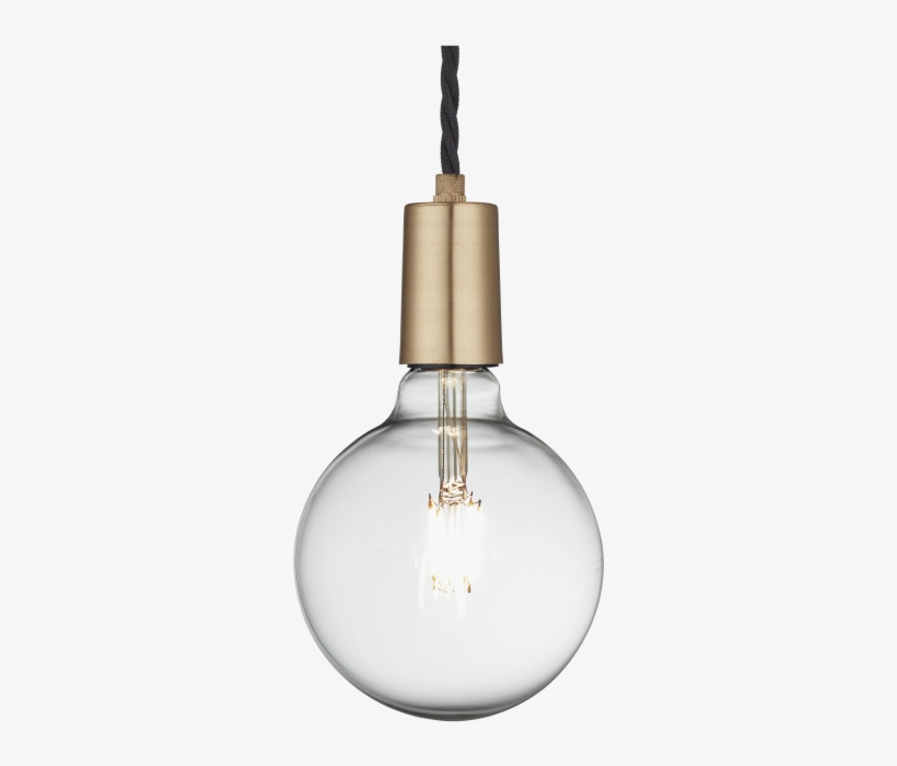 Edison Single Wire Pendant Light Sleek Edison Pendant - Industville Vintage Sleek Edison 1 - Wire Pendant -, transparent png download