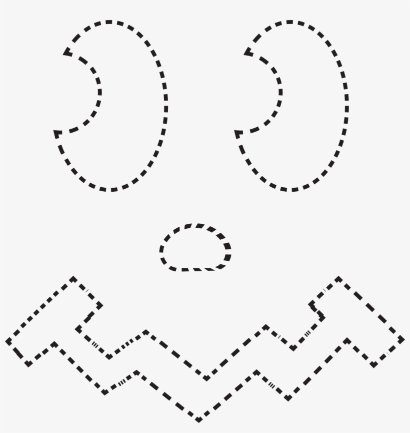 Printable Winter Squash Jack O' Lantern Stencil - Illustration, transparent png download