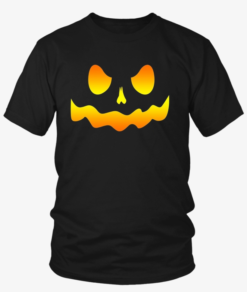 Funny Pumpkin Face T Shirt Halloween Jack O Lantern - Baseball Or Bows Gender Reveal Shirts, transparent png download