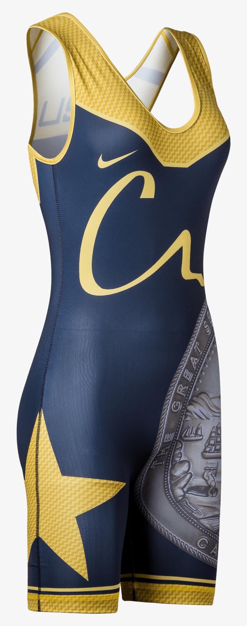 Ca Usa 2017 Team Womens Singlet Blue Gold Main - Sandwich Top - Navy, transparent png download