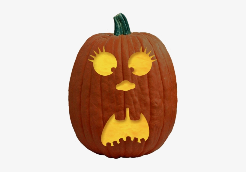 Annie Pumpkin Carving Pattern - Jack-o'-lantern, transparent png download