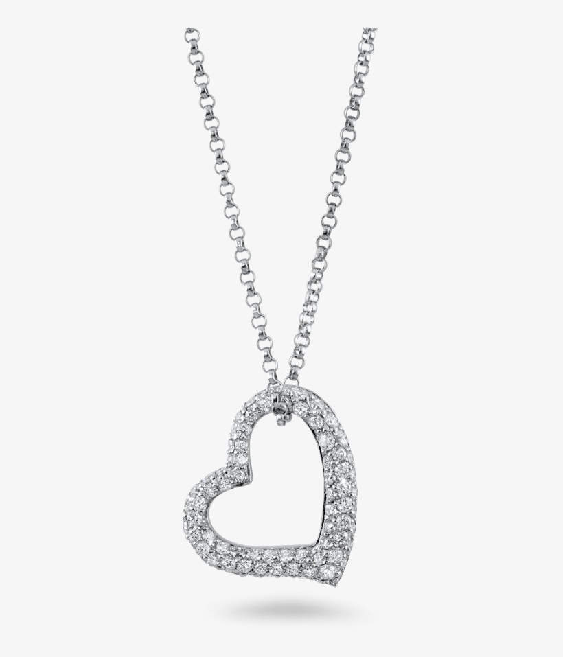 Diamond Heart Necklace Sample - Necklace, transparent png download