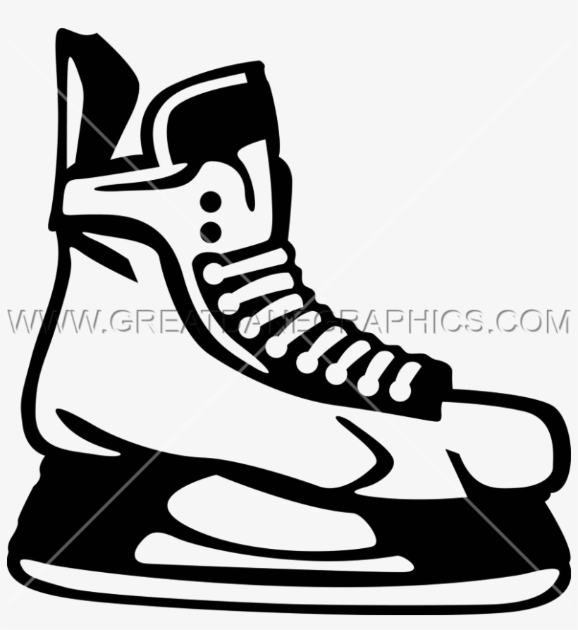 Skate Clipart Printable Frames Illustrations Hd Images - Hockey Black And White Ice Skates, transparent png download