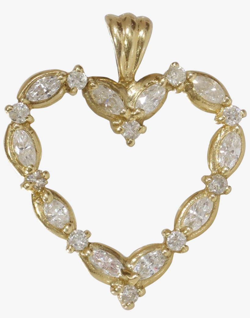 Diamond Heart Pendant - Jewellery, transparent png download