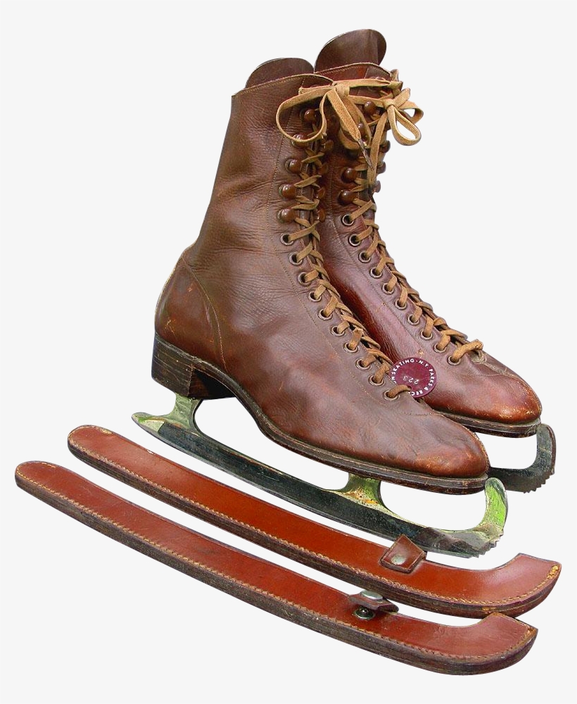 Ice Skates Png Photo - Vintage Figure Skates, transparent png download