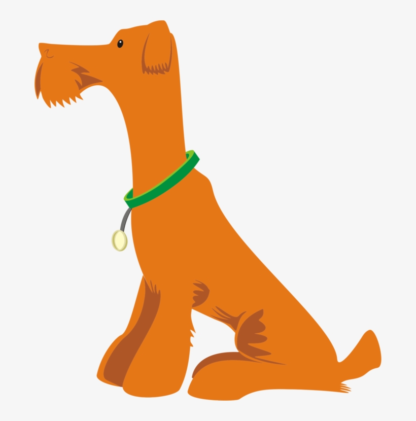 28 Collection Of Orange Dog Clipart - Clip Art Sitting Dog, transparent png download