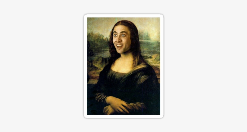 Nicolas Cage Png - Mona Lisa Troll Face, transparent png download