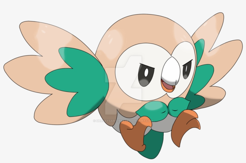 Graphic Library Library By Deejaysart On Deviantart - Rowlet Flying, transparent png download