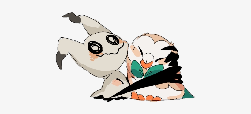 It S Ya Christmas Spirit Mimikyu And - Mimikyu And Rowlet, transparent png download