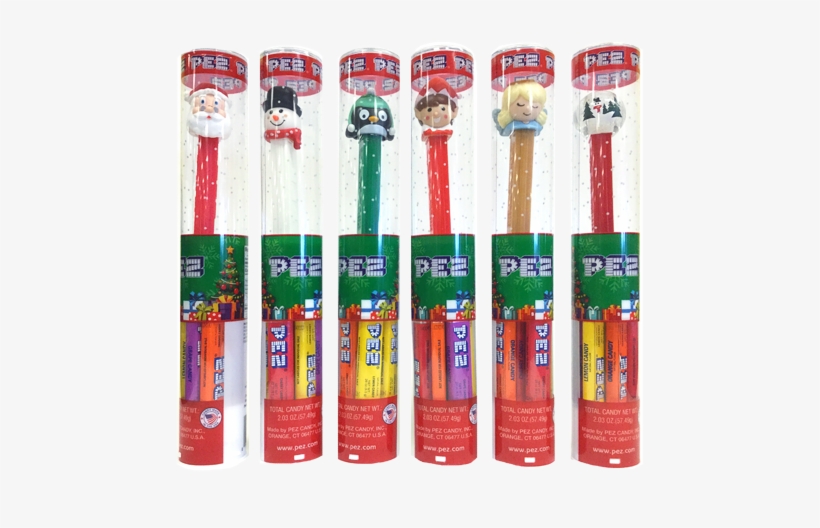 Pez Christmas Candy Dispenser Stocking Stuffer Collection - Pez Christmas Candy Cane Dispensers, transparent png download