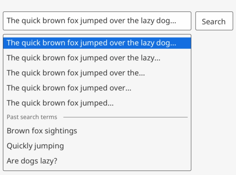 A Search Bar Component, With Input Text And A Results - School, transparent png download