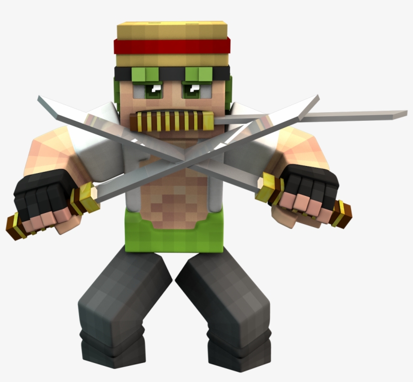 Skin Render Roronoa Zoro Avis Conseille Forum Funcraft - Sword, transparent png download