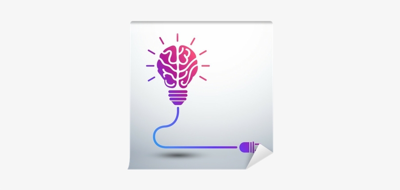 Creative Brain Idea Concept With Light Bulb And Plug - Brain, transparent png download