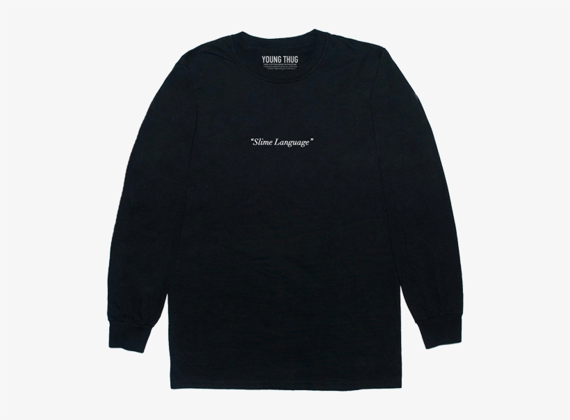 Black Slime Language Long Sleeve T-shirt Slime Language - Slime Language T Shirt, transparent png download