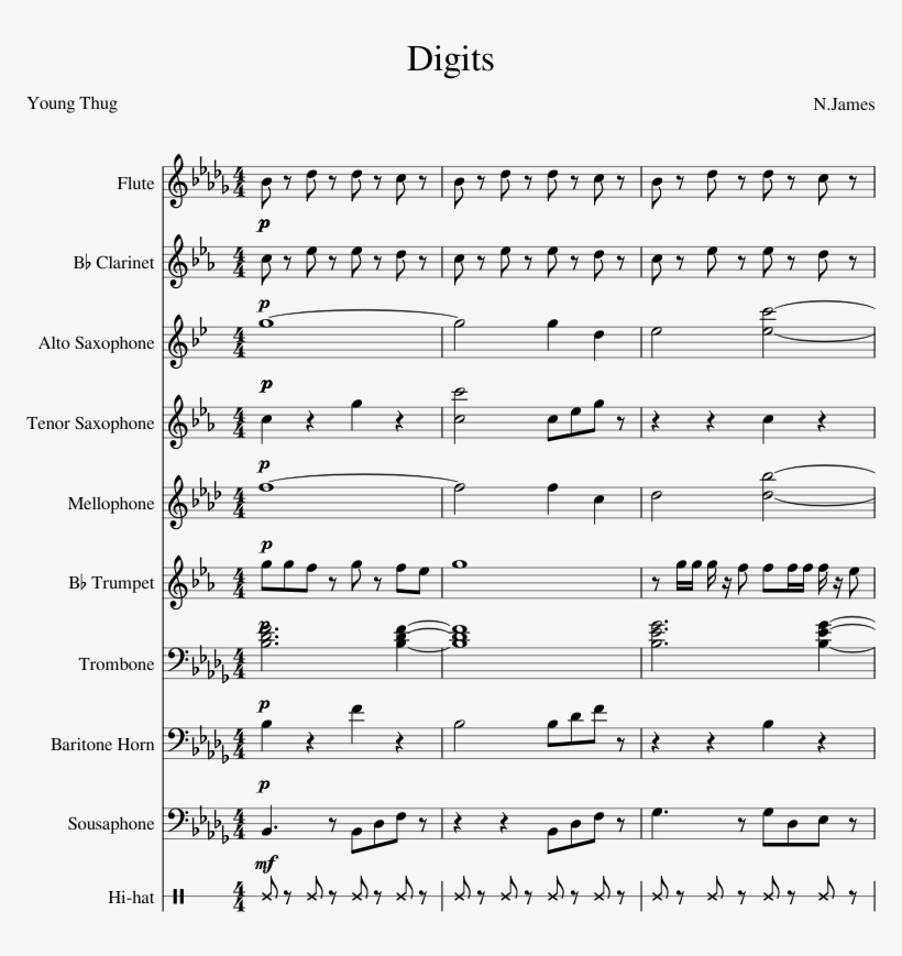 Print - Bodak Yellow Sheet Music, transparent png download