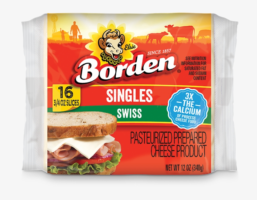 Pkg Net Wt 12 Oz - American Yellow Cheese Singles 12 Oz Borden, transparent png download