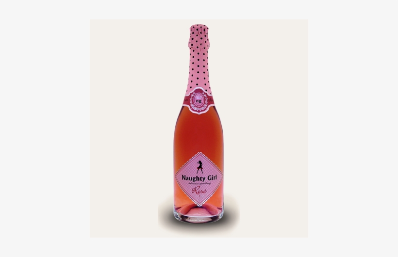 Naughty Girl Sparkling Rose' - Glass Bottle, transparent png download