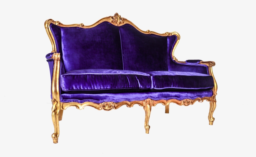 Vintage Gold Frame Double Seater - Studio Couch, transparent png download