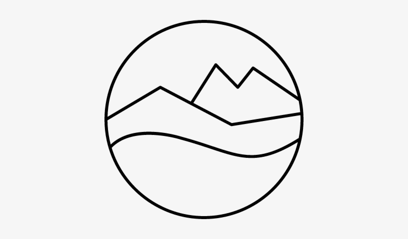 Landscape Painting In Circular Canvas Vector - Painting, transparent png download