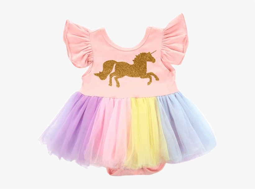 Petite Bello Playsuit 0-6 Months Rainbow Unicorn Playsuit - Dress, transparent png download