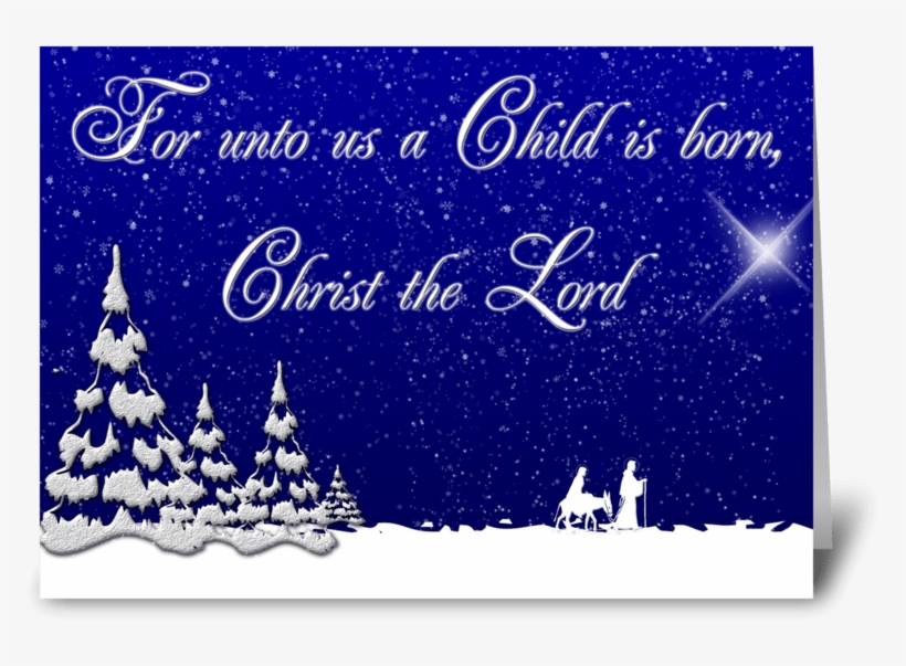 Star Of Bethlehem Greeting Card - Winter Christmas Silent Night Card, transparent png download