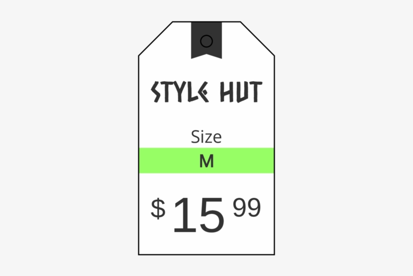 Cardstock Clothing Price Tags Pre-designed Label Template - Label, transparent png download