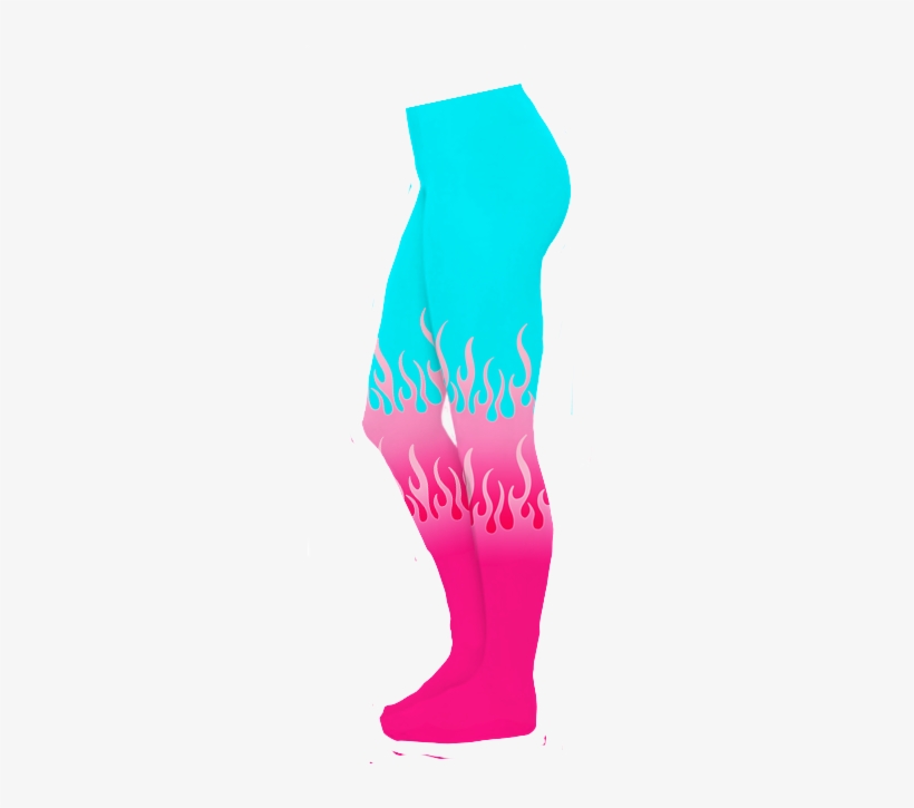 Neon Flame Tights - Sock, transparent png download