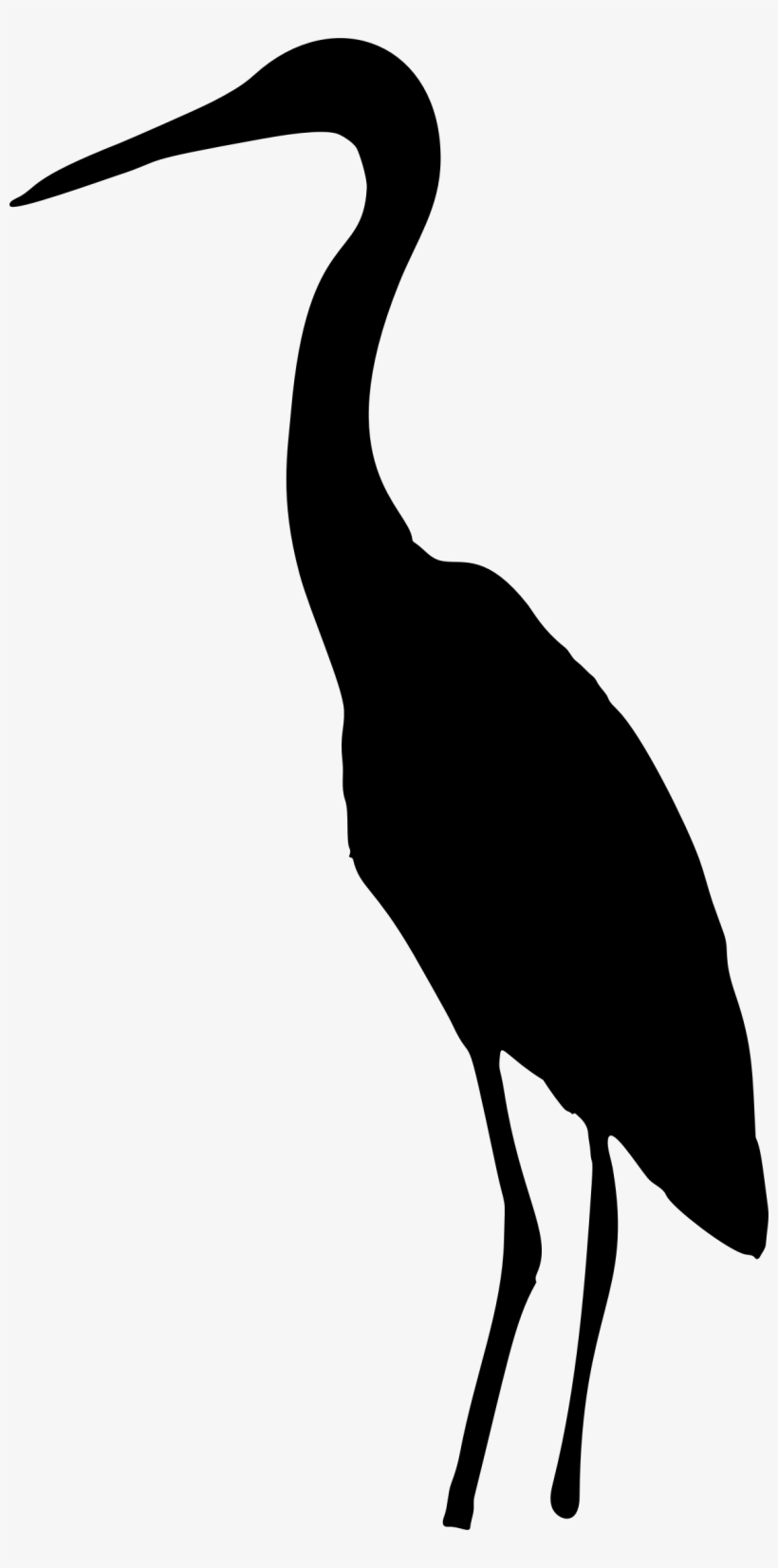Heron Silhouette Big Image Png - Heron Silhouette Heron Png, transparent png download