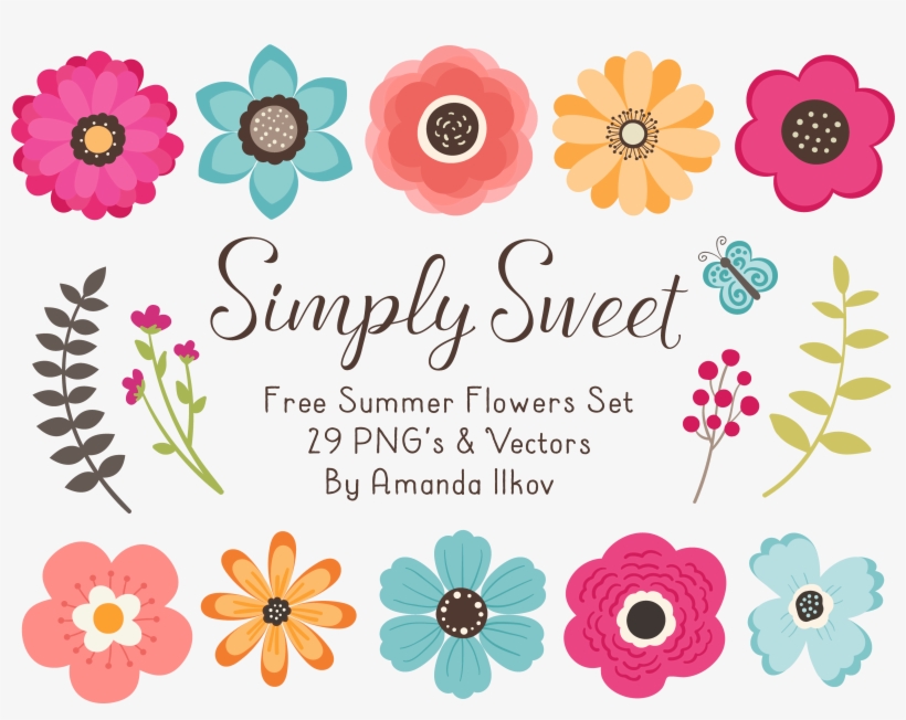 Summer Is In Full Swing And I Have Been Spending Way - Simple Flower Clipart, transparent png download