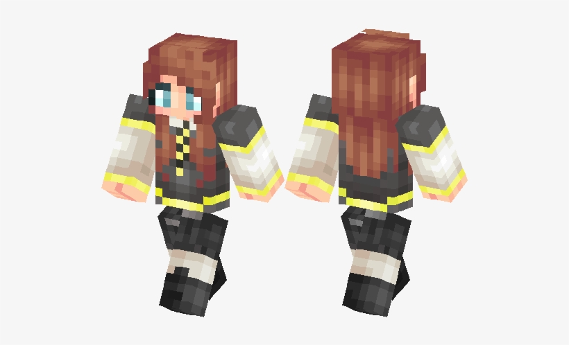 Hufflepuff Girl Minecraft Skin, transparent png download