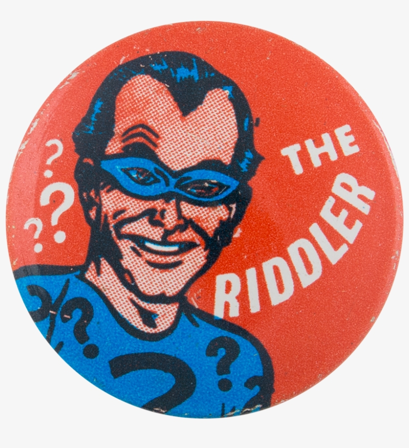 The Riddler - Vintage Pin Pinback - The Riddler - Dc Batman - 1966 PNG ...