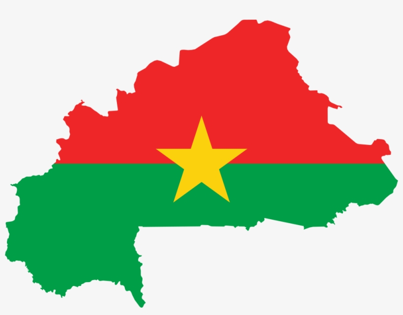 For Musicians From The West African Nation Of Burkina - Burkina Faso Map With Flag, transparent png download