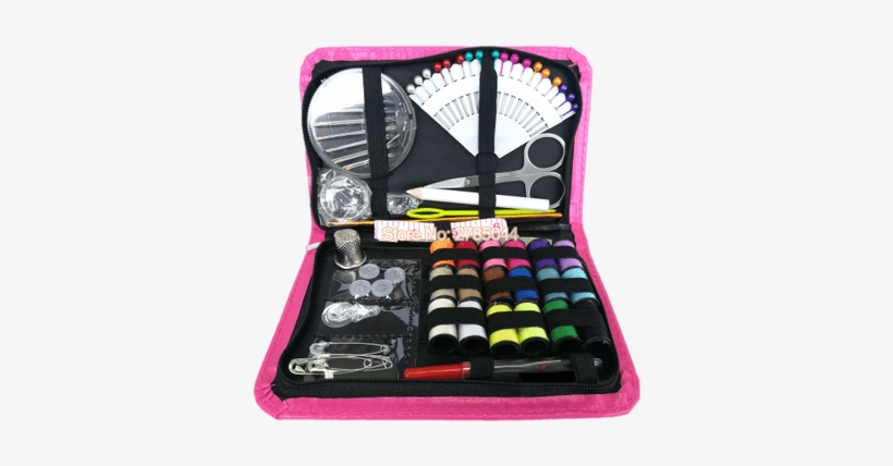 Sewing Kit In Pink Holder - Sewing, transparent png download