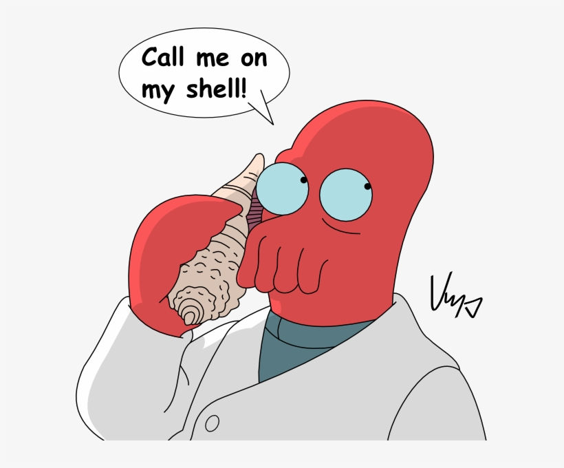 Preg Replace - Dr Zoidberg On Phone, transparent png download