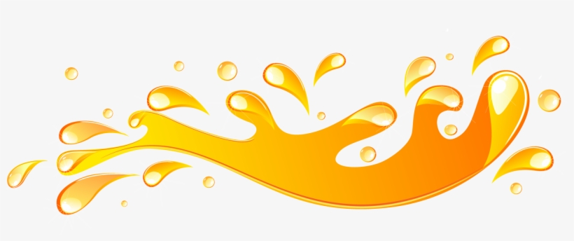 Graphic Drop Yellow Liquid Gold Drops Transprent Png - Orange Splash, transparent png download