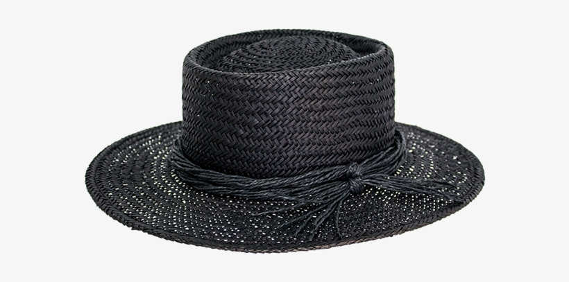 100% Chinese Panama Straw - Spencer Noir, transparent png download