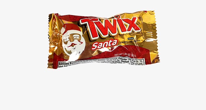 Twix Fun Size Santa Candy Bar - Twix Candy, transparent png download