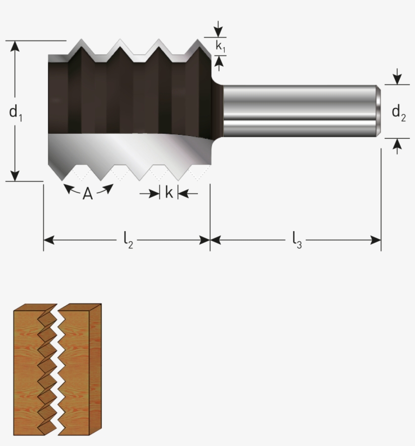 Tct Panel Joint Bit, V Shape, Gold Line - Ent Verlijmfrees V- Vertanding, transparent png download