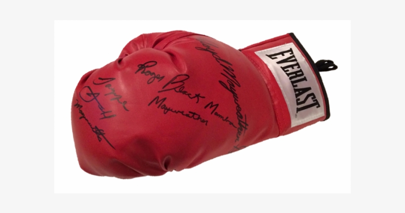 Floyd Mayweather Sr - Roberto Duran Signed Everlast Boxing Glove Insc Manos, transparent png download